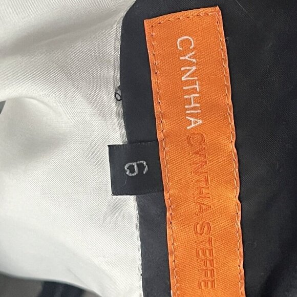 Cynthia Steffe Black Stripe Sheer Pencil Skirt Sz 6 Cotton Blend - Picture 5 of 5